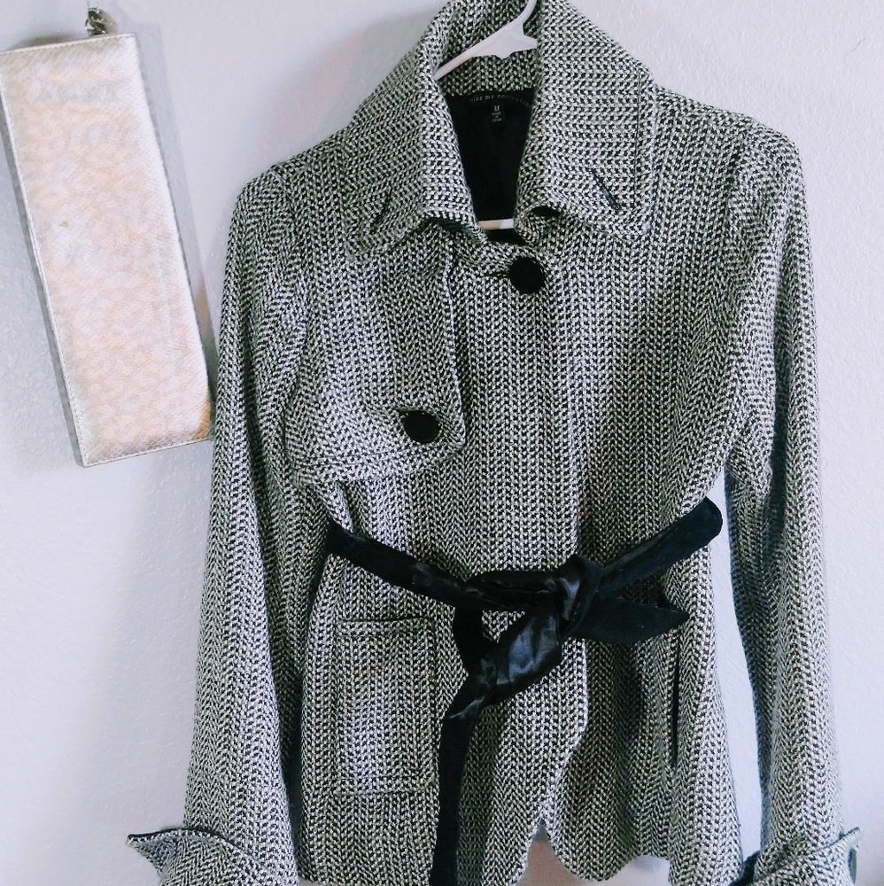 Miss Me black/white plaid jacket, Medium